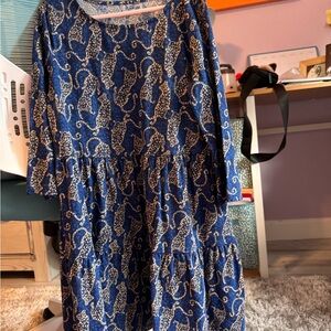 Lilly Pulitzer Blue and Cream Kids Dress